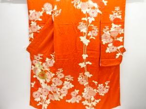 アンティーク　菊模様刺繍振袖